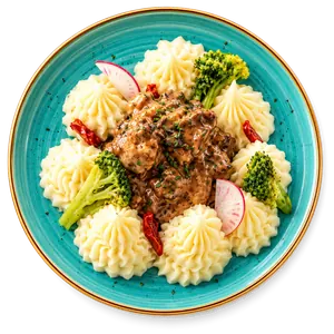 Bœuf Stroganoff aux champignons, purée et brocoli — Le Pavé, Marrakech