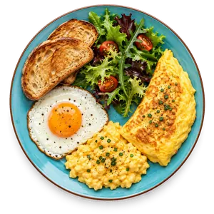 Œuf au choix : au plat, brouillé ou en omelette, avec pain et mesclun — Le Pavé, Guéliz Marrakech